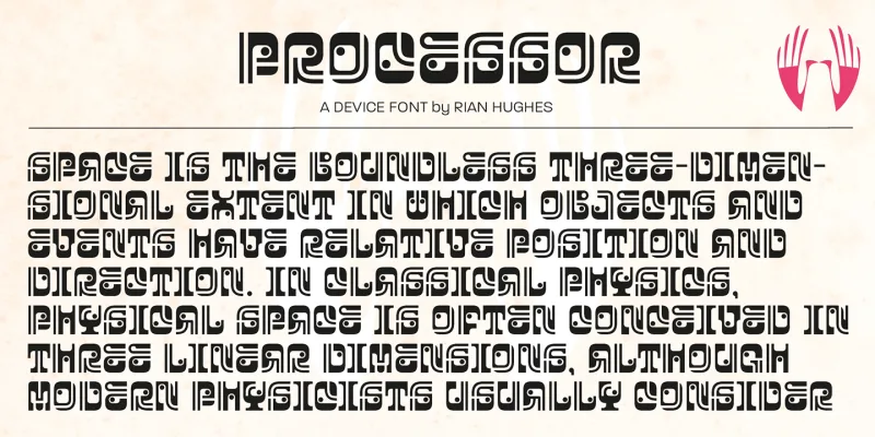 Processor Font preview 4 – Display Fonts font sample