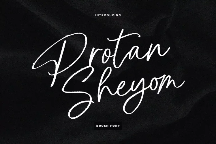 Protan Sheyom Brush Font preview 5 – Script And Handwritten font sample
