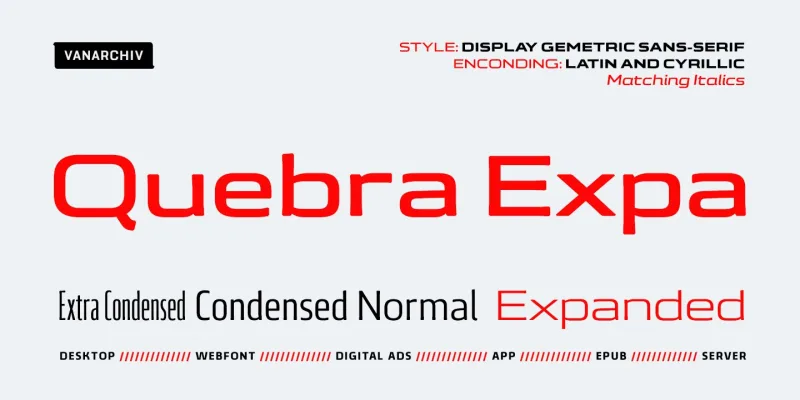 Quebra Expa Font Family preview 7 – Sans Serif Fonts font sample