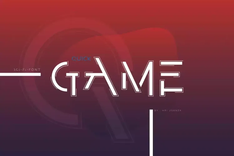 Quick Game Font preview 9 – Display Fonts font sample