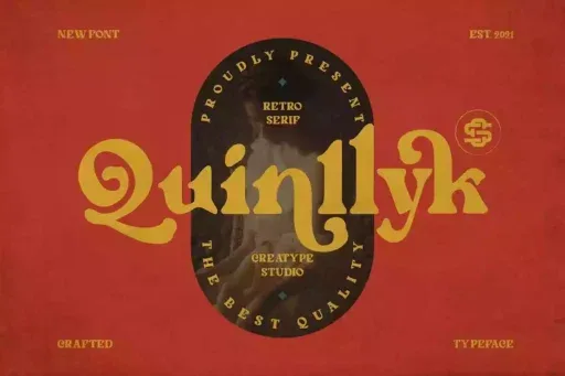 Quinlliyk Font preview 6 – Serif Fonts font sample