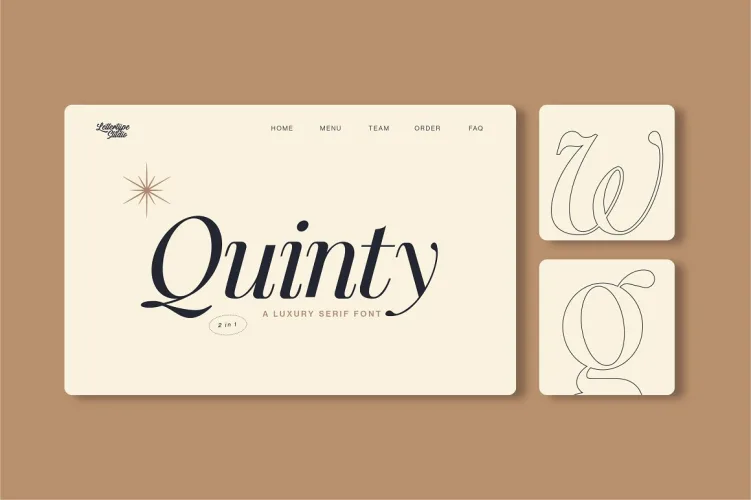 Quinty a Luxury Serif Font Family preview 5 – Serif Fonts font sample