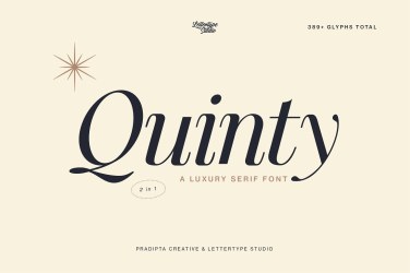 Quinty a Luxury Serif Font Family free download – Branding font preview