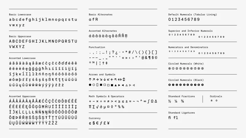 RM Mono Font Family preview 2 – Sans Serif Fonts font sample