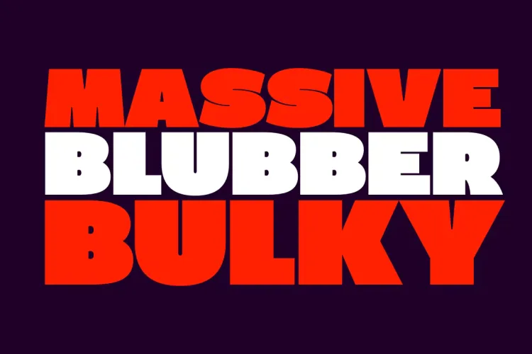 RNS Obesa Fat Font preview 1 – Display Fonts font sample