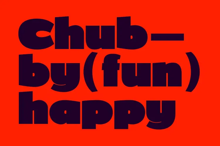 RNS Obesa Fat Font preview 2 – Display Fonts font sample