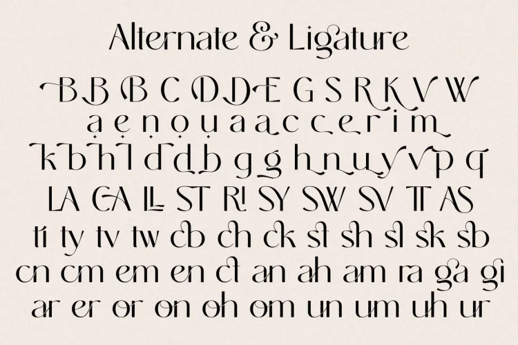 Rachelya Font preview 6 – Typeface font sample