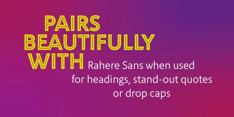 Rahere Sans Inline Font preview 2 – Sans Serif Fonts font sample