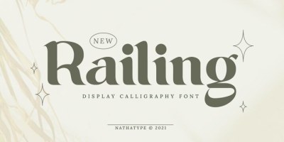 Railing Font free download – Branding font preview