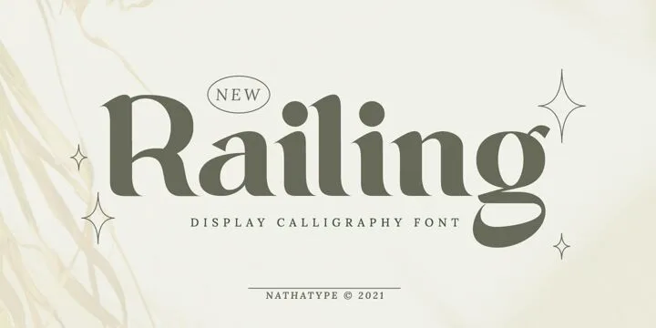 Railing Font preview 9 – Display Fonts font sample