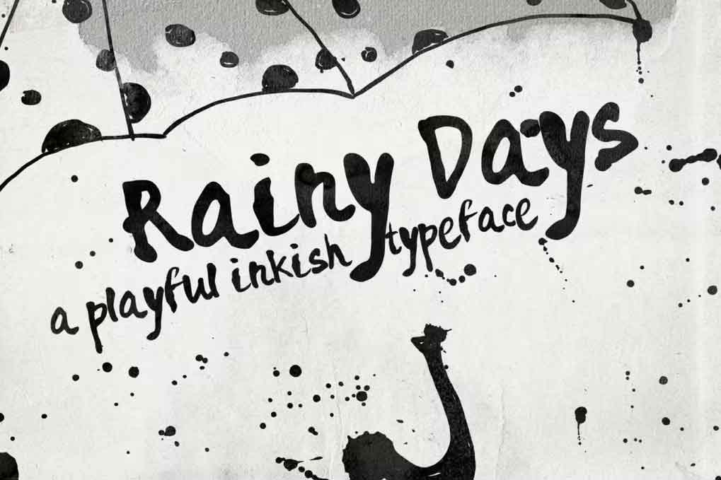 Rainy Days a Playful typeface Font free download – Script And Handwritten font preview image for Windows and Mac