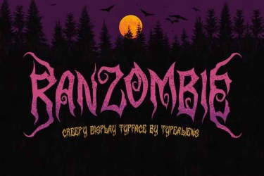 Ranzombie Font free download – Decorative font preview