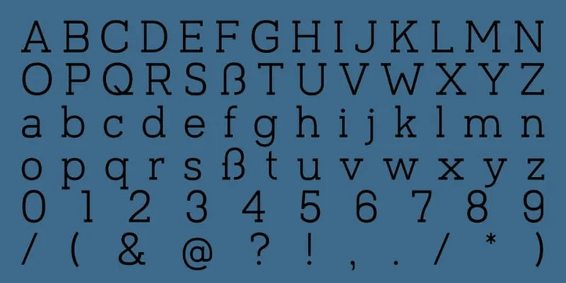Ratatam Font Family preview 1 – Slab Serif Fonts font sample