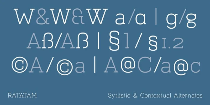 Ratatam Font Family preview 3 – Slab Serif Fonts font sample
