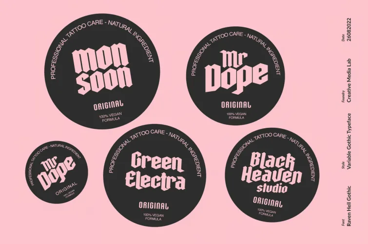 Raven Hell Font preview 4 – Display Fonts font sample