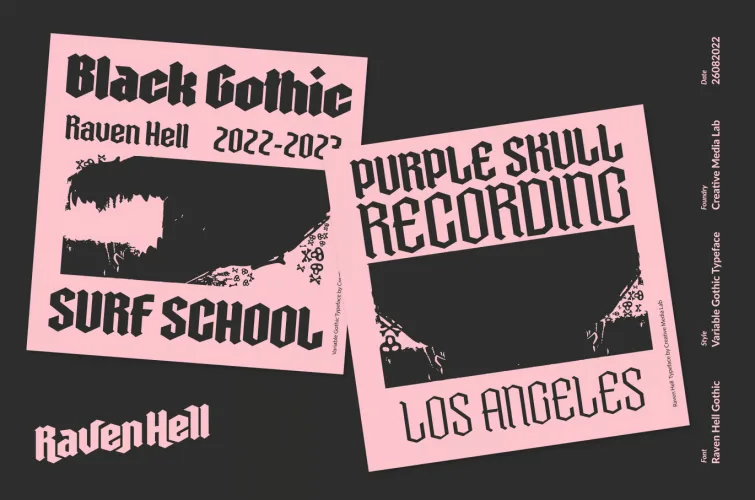 Raven Hell Font preview 7 – Display Fonts font sample