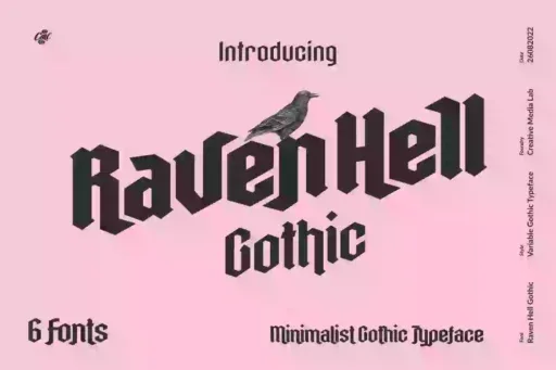 Raven Hell Font preview 9 – Display Fonts font sample