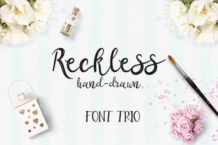 Reckless Font Trio free download preview 3 – Script And Handwritten font