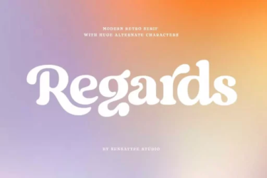 Regards Font free download – Retro font preview