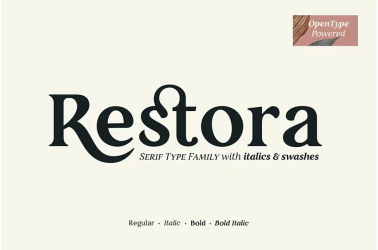 Restora Font free download – Serif Fonts font preview