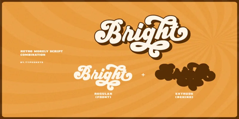 Retro Morely Font Family preview 2 – Script And Handwritten font sample