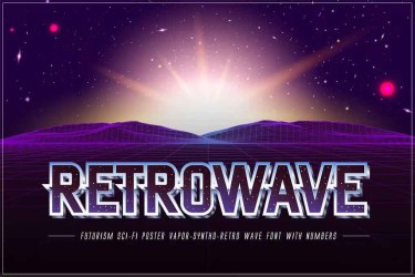 Retrowave Poster Font free download – Decorative font preview