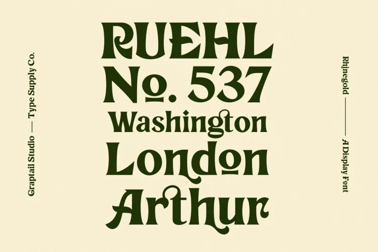 Rhinegold Font preview 1 – Serif Fonts font sample