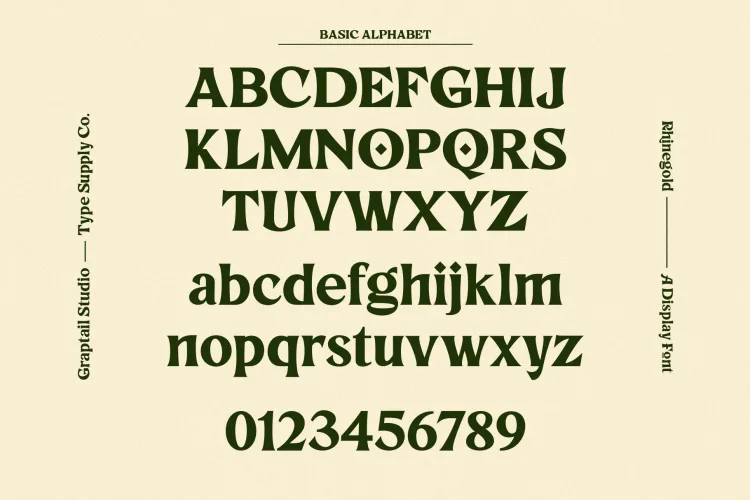 Rhinegold Font preview 2 – Serif Fonts font sample
