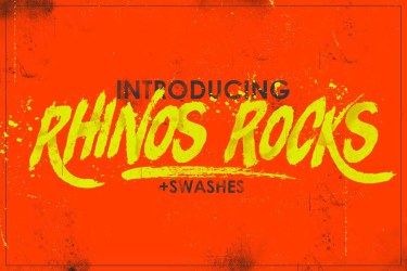 Rhinos Rocks Brush Font free download – Rhinos Rocks Brush Font font preview