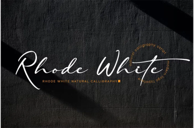Rhode White Font free download – Calligraphy font preview