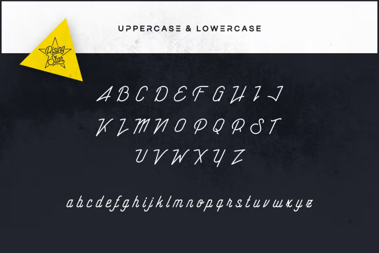 Rising Star Font free download preview 2 – Script And Handwritten font