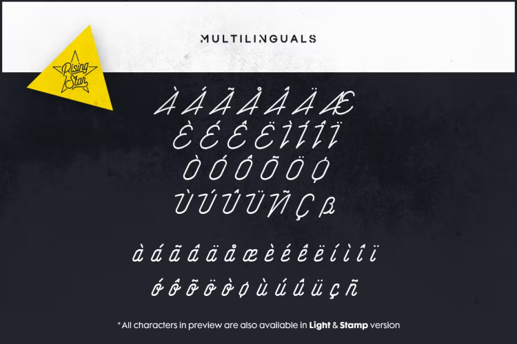 Rising Star Font free download preview 3 – Script And Handwritten font