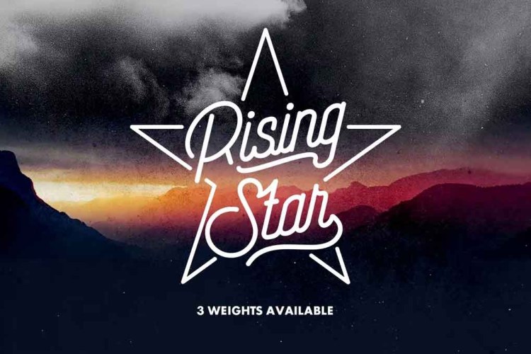 Rising Star Font free download preview 4 – Script And Handwritten font