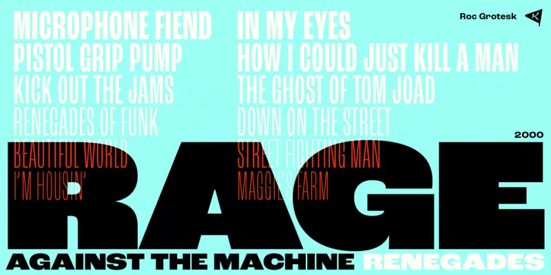 Roc Grotesk Font preview 4 – Sans Serif Fonts font sample