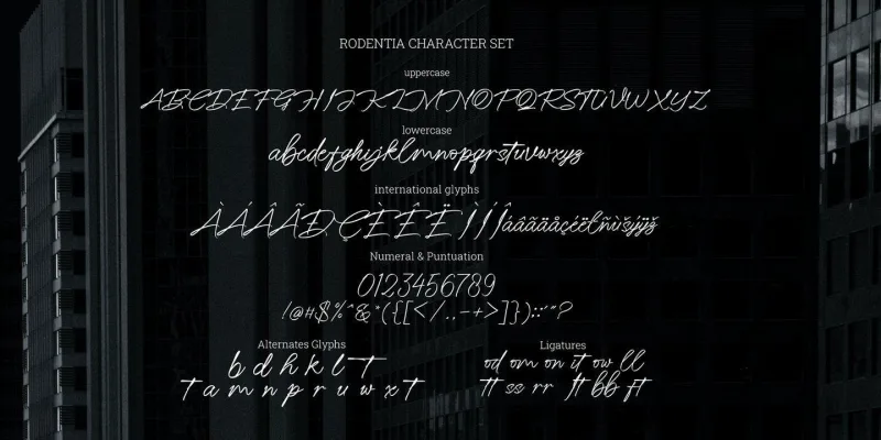 Rodentia Font preview 3 – Font Family font sample