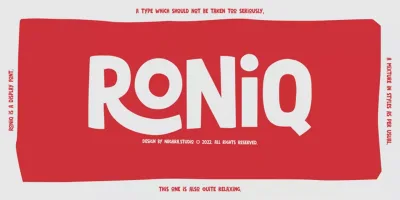 Roniq Font free download – Display Fonts preview