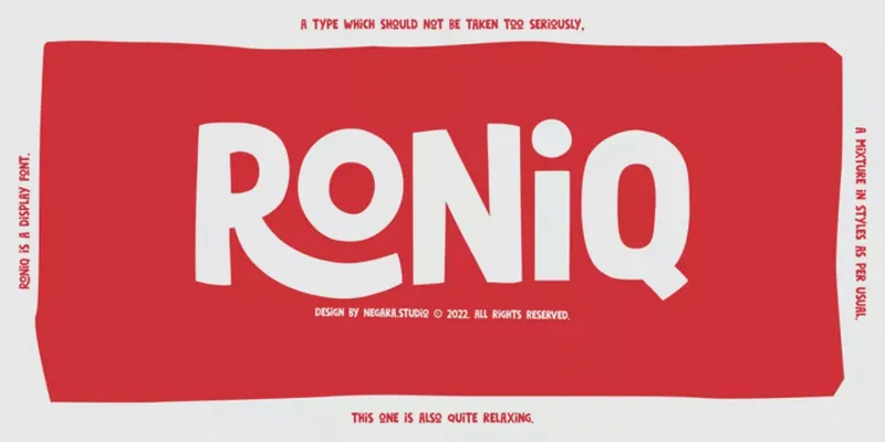 Roniq Font preview 9 – Display Fonts font sample