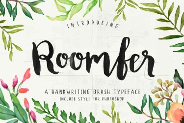 Roomfer font Style Photoshop free download – Bold font preview