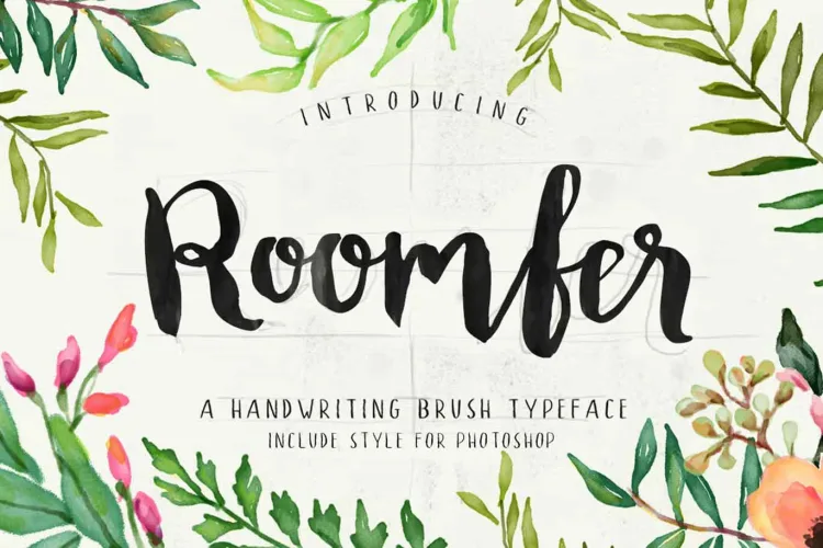 Roomfer font Style Photoshop preview 3 – Script And Handwritten font sample