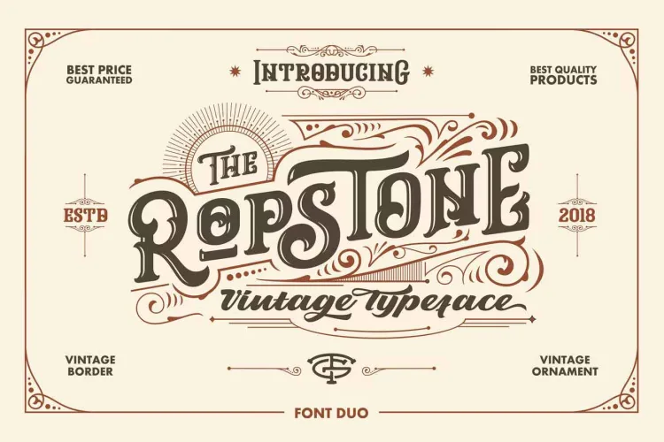 Ropstone Typeface Font preview 2 – Serif Fonts font sample