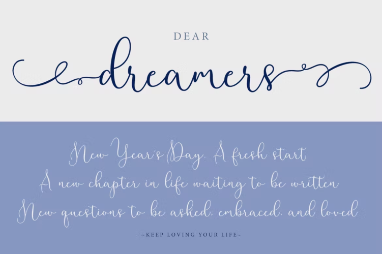 Rottarity Feminine Font free download preview 2 – Script And Handwritten font