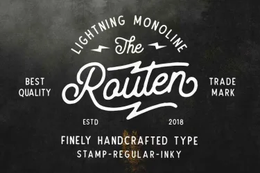Routen Lightning Monoline Font free download – Script And Handwritten preview