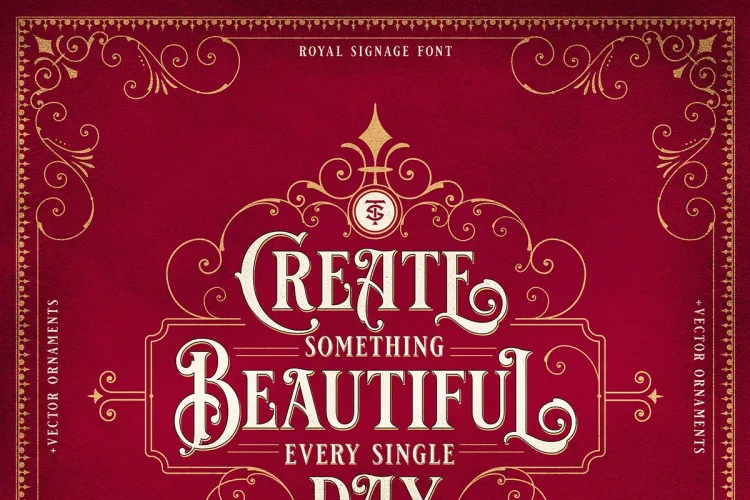 Royal Signage Font preview 2 – Display Fonts font sample