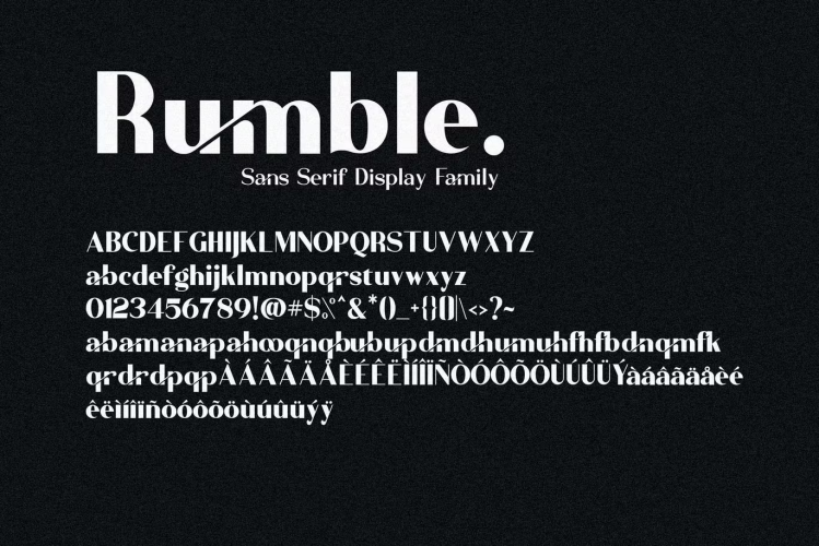 Rumble Elegant Font free download preview 2 – Sans Serif Fonts font