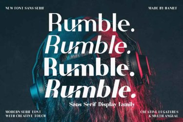 Rumble Elegant Font free download – Sans Serif Fonts font preview
