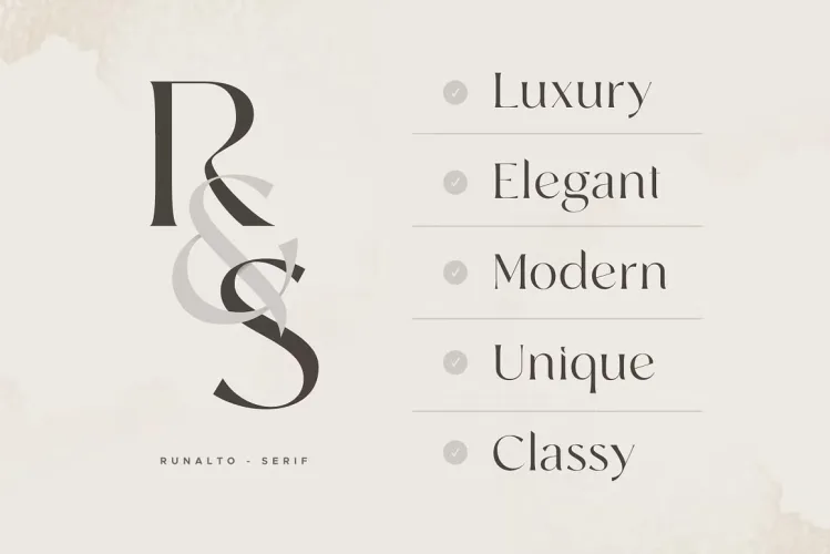 Runalto Font preview 3 – Serif Fonts font sample