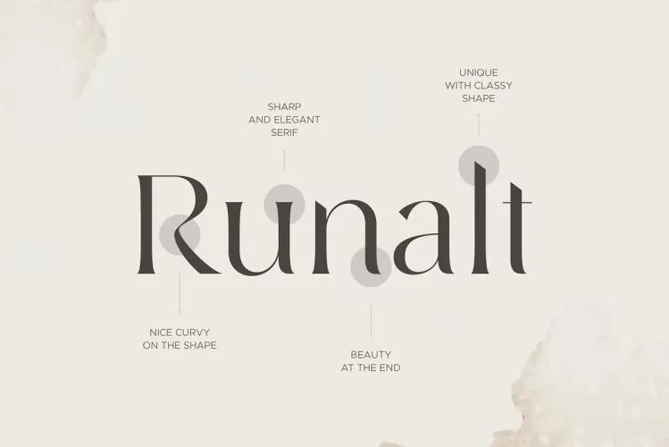 Runalto Font preview 4 – Serif Fonts font sample