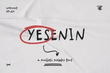 SA Yesenin Realistic Scribbles Font free download – Script And Handwritten preview