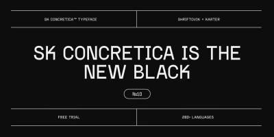 SK Concretica Font free download – Classic font preview