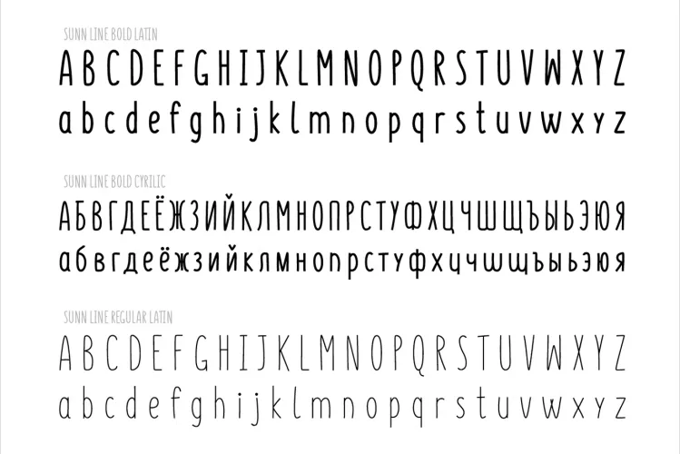 SUNN Line Extended Font preview 2 – Serif Fonts font sample